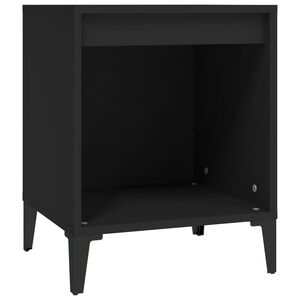 vidaXL Bedside Cabinet Black 40x35x50 cm