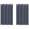 vidaXL Blackout Curtains with Rings 2 pcs Anthracite 175 x 140 cm