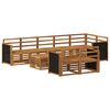 vidaXL Outdoor Sofa Set 8 pcs Natural Solid Acacia Wood
