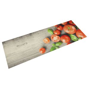 vidaXL Kitchen Rug Washable Tomatoes 45x150 cm Velvet