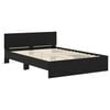 vidaXL Bed Frame with Headboard Black Oak 150 x 200 cm Engineered Wood