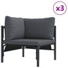 vidaXL Garden Sofa Set with Cushion 6 pcs Anthracite Steel