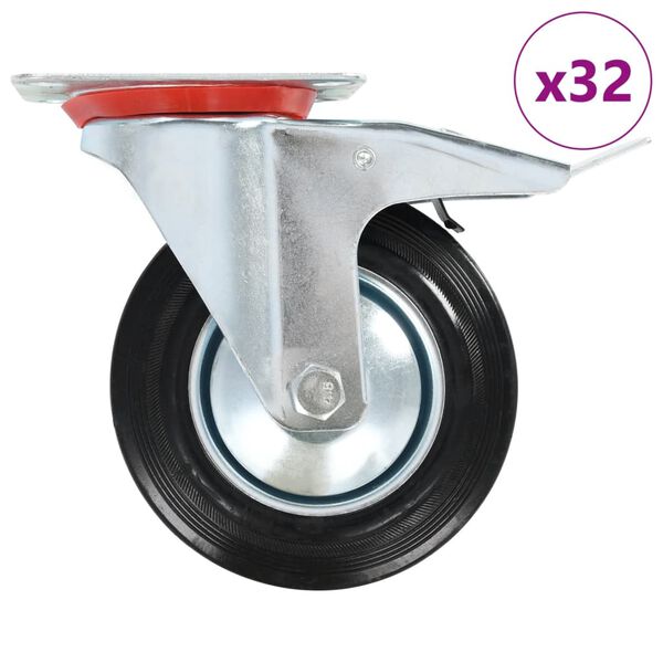 vidaXL 32 pcs Swivel Casters 160 mm