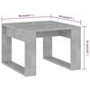 vidaXL Side Table Concrete Grey 50x50x35 cm Engineered Wood