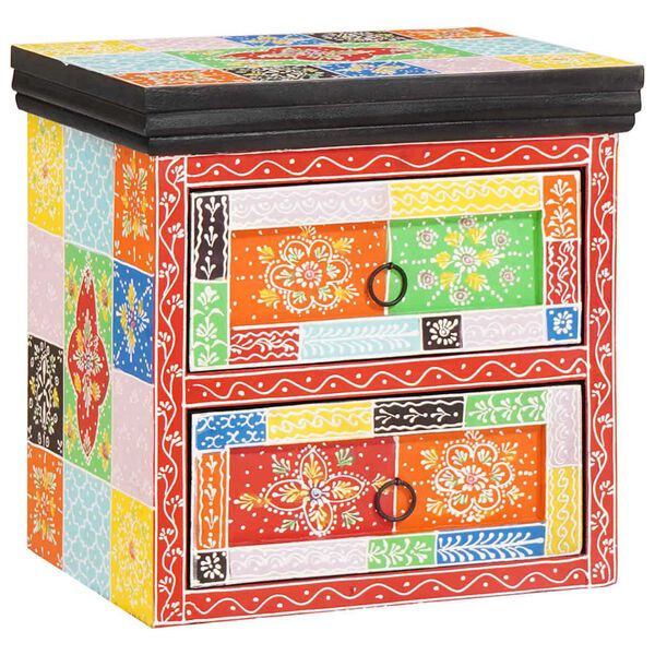vidaXL Bedside Cabinet with Drawer 2 pcs Multicolour 40 x 30 x 40 cm