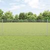vidaXL Fence with Post Silver 0.8 x 25 m Steel