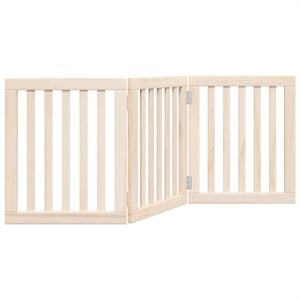 vidaXL Dog Gate Foldable 3 Panels 150 cm Poplar Wood