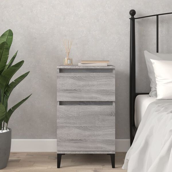 vidaXL Bedside Cabinet Grey Sonoma 40x35x70 cm