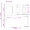 vidaXL Metal Replace Headboard White 100 cm