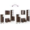 vidaXL 4 Piece Bathroom Cabinet Set Brown Oak Engineered Wood