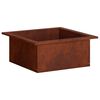 vidaXL Fire Pit Ring Rusty 60 x 60 x 25 cm Weathering Steel
