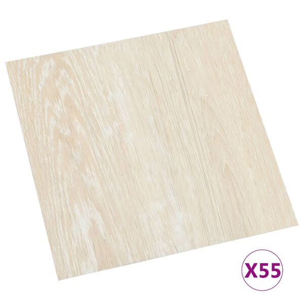vidaXL Self-adhesive Flooring Planks 55 pcs PVC 5.11 m² Beige