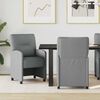 vidaXL Dining Chairs with Wheels 2 pcs Light grey 57 x 67 x 95 cm
