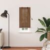 vidaXL Roller Blind with Curtains Manual Brown 60 x 220 cm Bamboo
