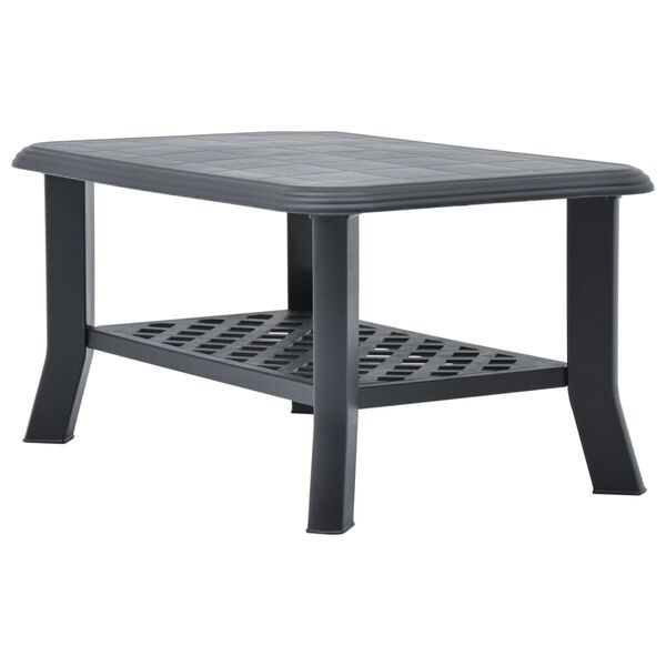 vidaXL Coffee Table Anthracite 90x60x46 cm Plastic