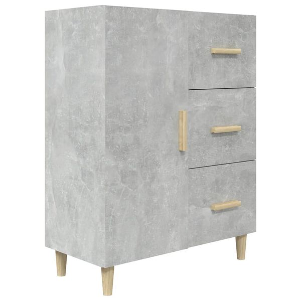 vidaXL Sideboard Concrete Grey 69.5x34x90 cm Engineered Wood