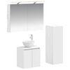 vidaXL Bathroom Furniture Set 4 pcs White Engineered Wood and Glass