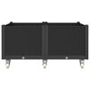 vidaXL Garden Planter with Wheels Black 100x80x54 cm PP