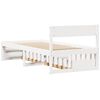vidaXL Bed Frame without Mattress White 75x190 cm Small Single Solid Wood Pine