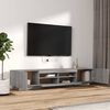 vidaXL 2 Piece TV Cabinet Set with LED Lights Grey Sonoma Engineered Wood