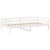 vidaXL Day Bed and Bench Set with Roof without Mattress White 90x200 cm