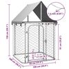 vidaXL Outdoor Dog Kennel with Roof 100x100x150 cm