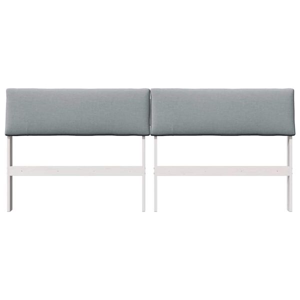 vidaXL Upholstered Headboard Light Grey 180 cm Solid Pine Wood