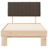 vidaXL Bed Frame with Upholstered Headboard Taupe 100 x 200 cm