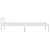 vidaXL Bed Frame without Mattress White Solid Pine Wood 90x200 cm