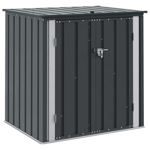 vidaXL Garden Storage Box Black 101.5 x 82 x 100 cm Steel