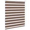 vidaXL Zebra Blind Brown 135x150 cm Fabric Width 130.9 cm Polyester