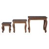 vidaXL Nesting Table 3 pcs Brown Solid Mahogany wood