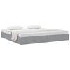 vidaXL Storage Bed with Mattress Light Grey 200 x 200 cm Fabric