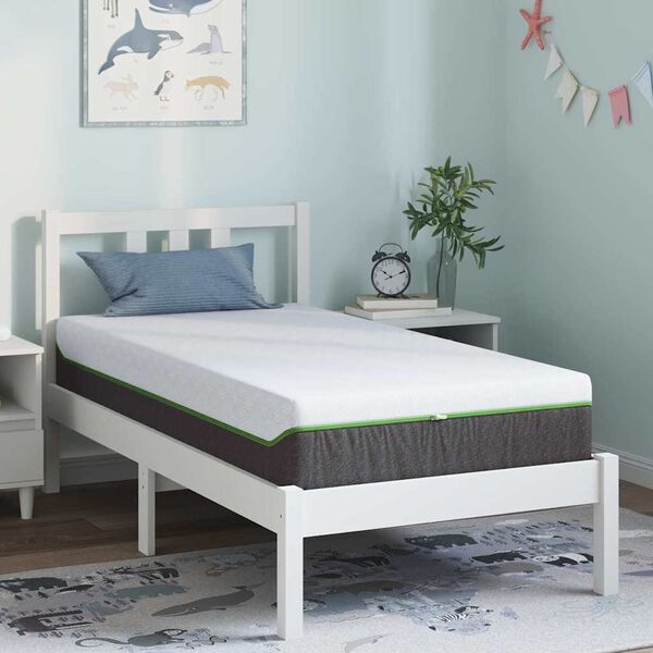 vidaXL Mattress White and Grey 80 x 160 cm Pocket Spring