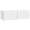 vidaXL Wall-Mounted TV Cabinet High Gloss White 98 x 41 x 30 cm