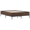 vidaXL Bed Frame without Mattress Brown Oak 135x190 cm Double