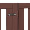 vidaXL Dog Gate with Door Foldable 6 Panels Brown 480 cm Poplar Wood