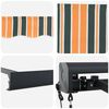 vidaXL Retractable Awning Green and yellow 500 x 300 cm Fabric, Metal