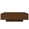 vidaXL Coffee Table with LED Lights Brown Oak 100x100x31 cm