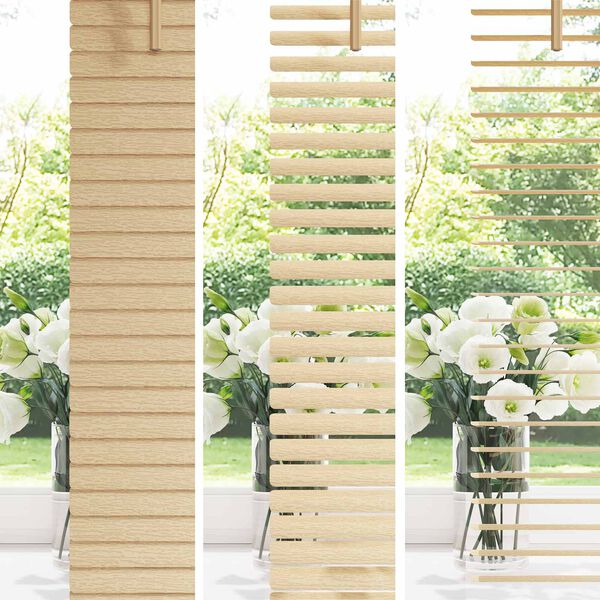 vidaXL Venetian Blind Manual Light Brown with Pattern 213 x 160 cm PVC