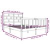 vidaXL Bed Frame without Mattress Solid Wood 120x200 cm (810077+814184)