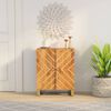 vidaXL Side Cabinet Brown and Black 60x33.5x75 cm Solid Wood Mango