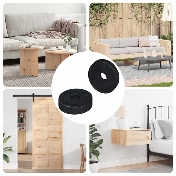 vidaXL suitable for Flat Washer 2 pcs Black 15 x 4 x 3 mm