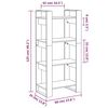 vidaXL Book Cabinet/Room Divider Grey 60x35x125 cm Solid Wood