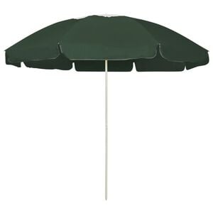 vidaXL Beach Parasol Green 240 cm