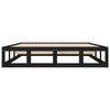 vidaXL Bed Frame without Mattress Black 160x200 cm Solid Wood