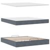 vidaXL Ottoman Bed with Mattresses Dark Grey 160x200cm Velvet