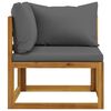 vidaXL 2-seater Garden Bench with Dark Grey Cushions (UK/IE/FI/NO only)