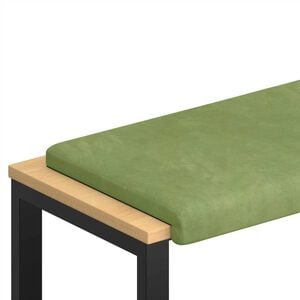 vidaXL Bench Cushion Velvet Light Green Depth 35 cm