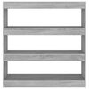 vidaXL Book Cabinet/Room Divider Grey Sonoma 100x30x103 cm